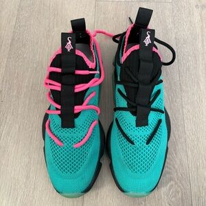 Sia Collective Mens Shoes South Beach Sneaker Size 8 Teal Green Hot Pink Black